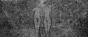 Adam and Eve Waiting For A Flight Out Of Eden 62x151